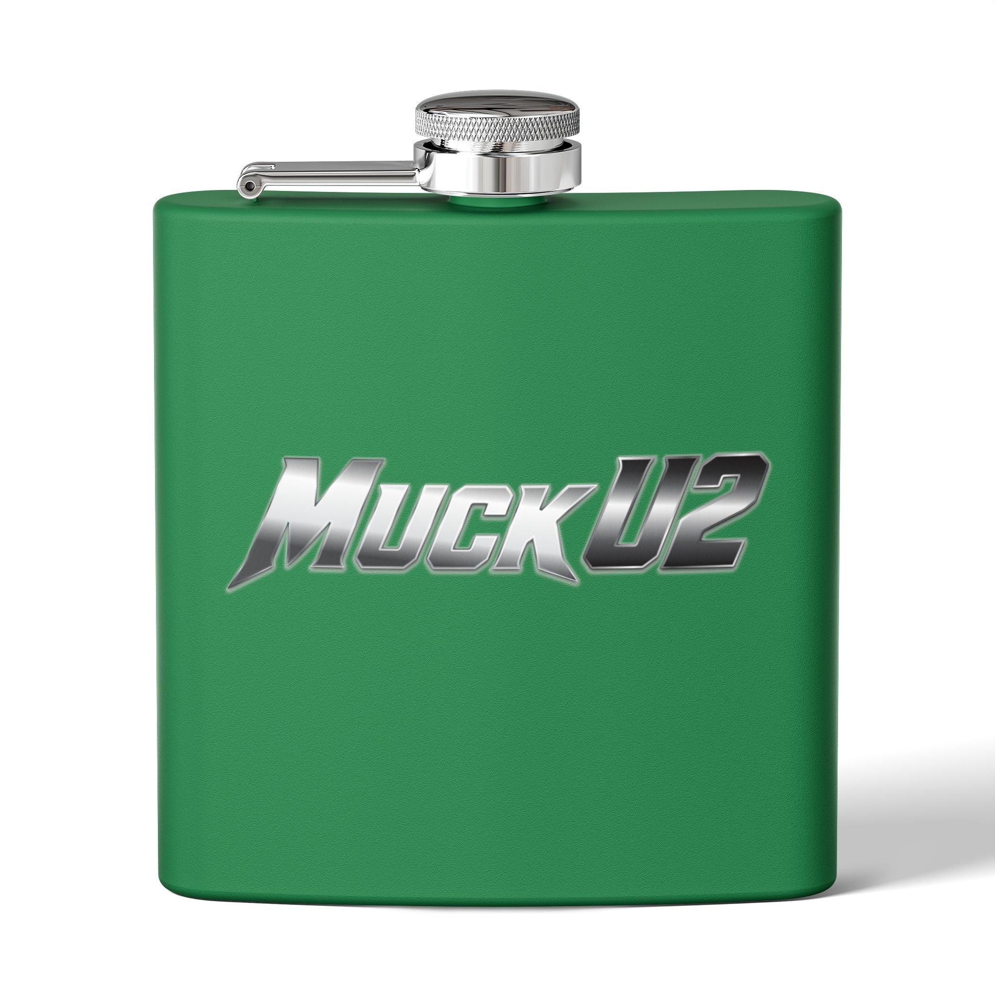 MuckU2 Stainless Steel Poker Flask 6oz (gradient silver/black/SKU100033)