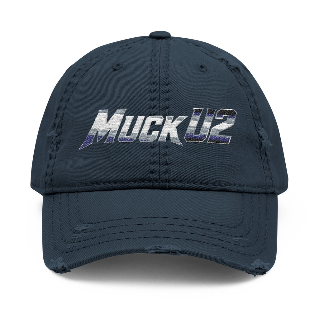 MuckU2 Poker Trucker Cap (gradient silver/black logo/SKU 100078)