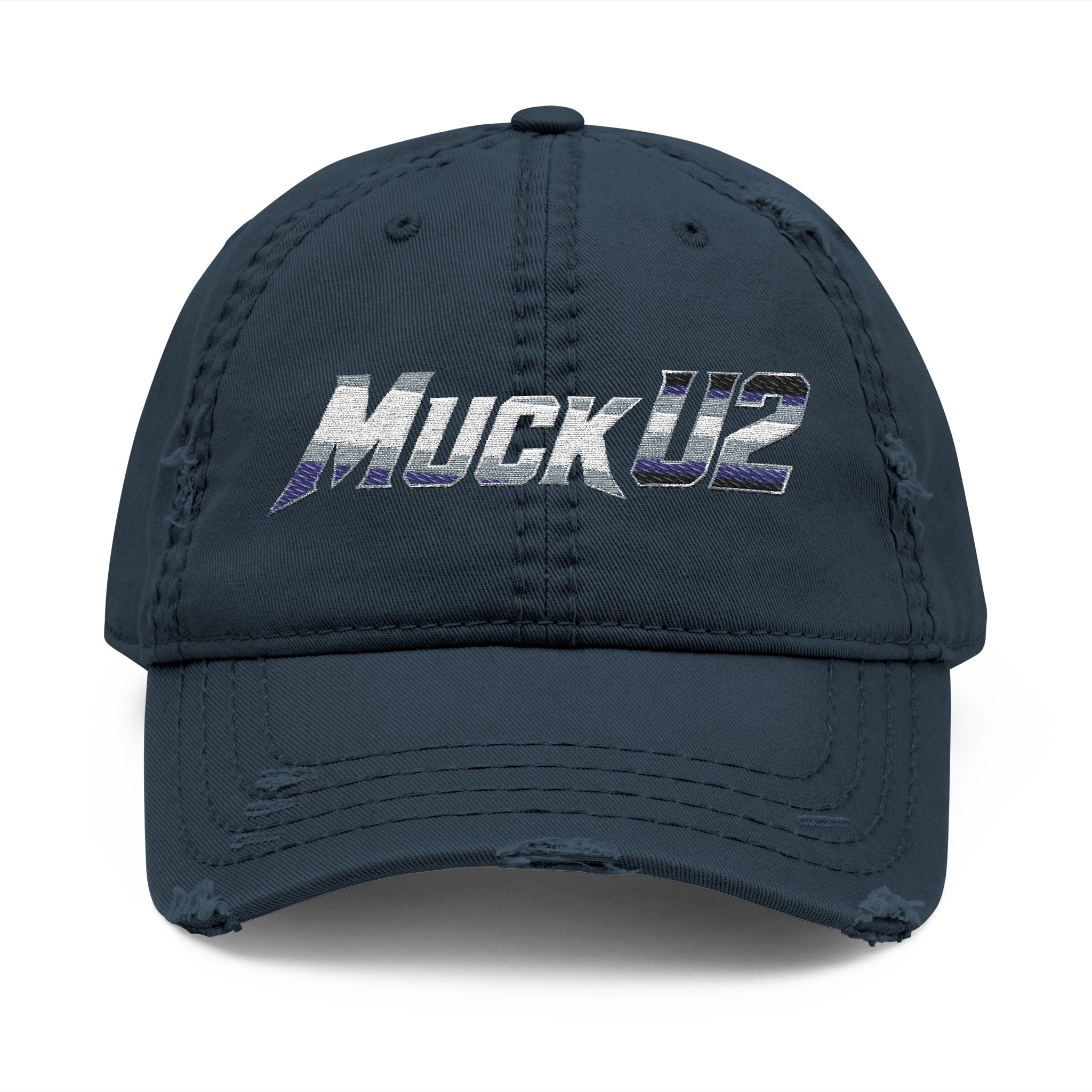 MuckU2 Poker Trucker Cap (gradient silver/black logo/SKU 100078)
