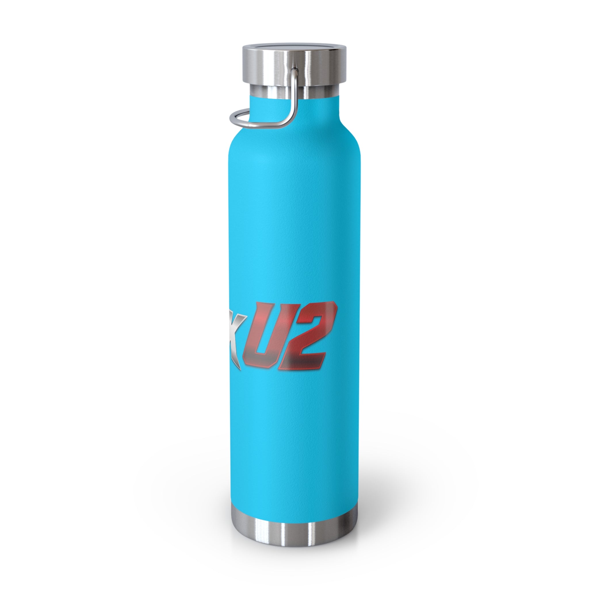 MuckU2 Insulated Water Bottle (gradient silver/red logo SKU 100013)
