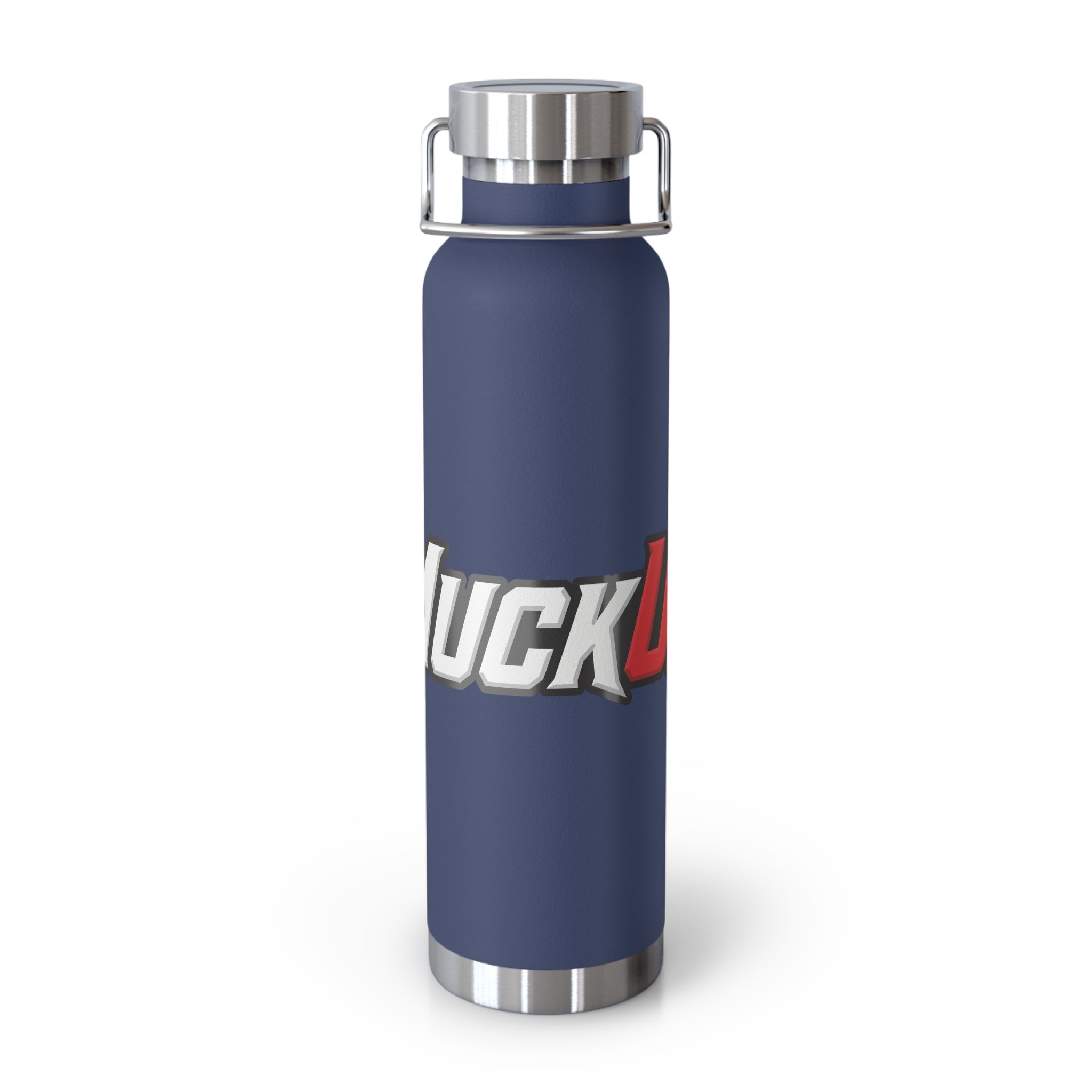 MuckU2 Insulated Water Bottle (white/red outlined logo SKU 100012)