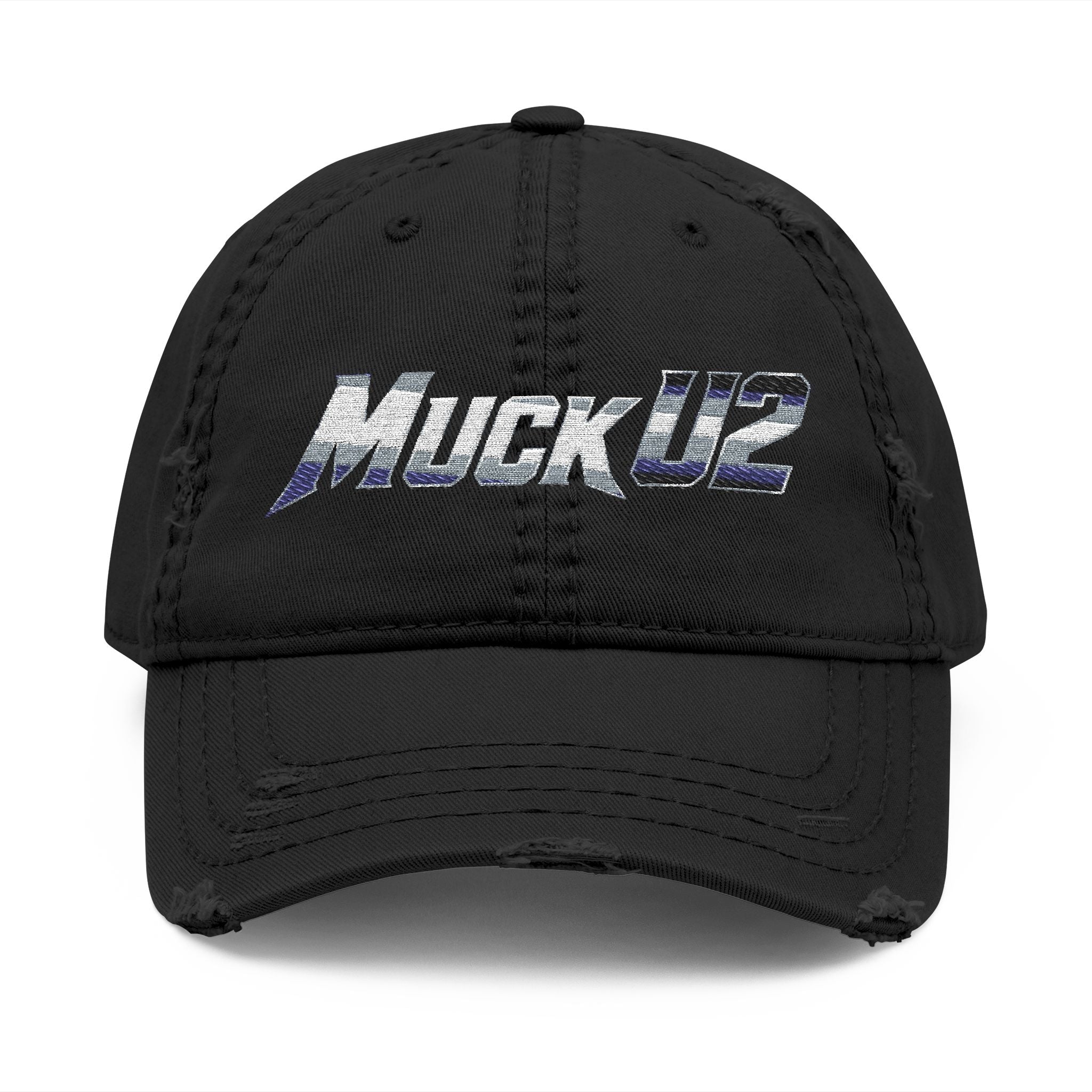 MuckU2 Poker Trucker Cap (gradient silver/black logo/SKU 100078)