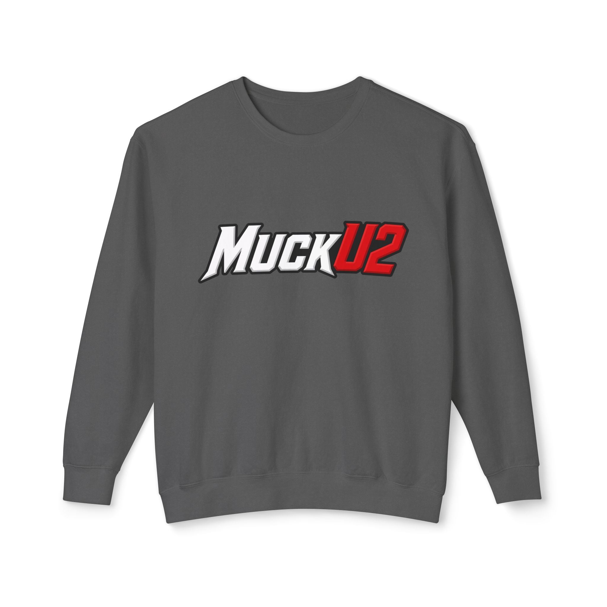 MuckU2 Poker Crewneck Sweatshirt (white/red logo/SKU 100067)