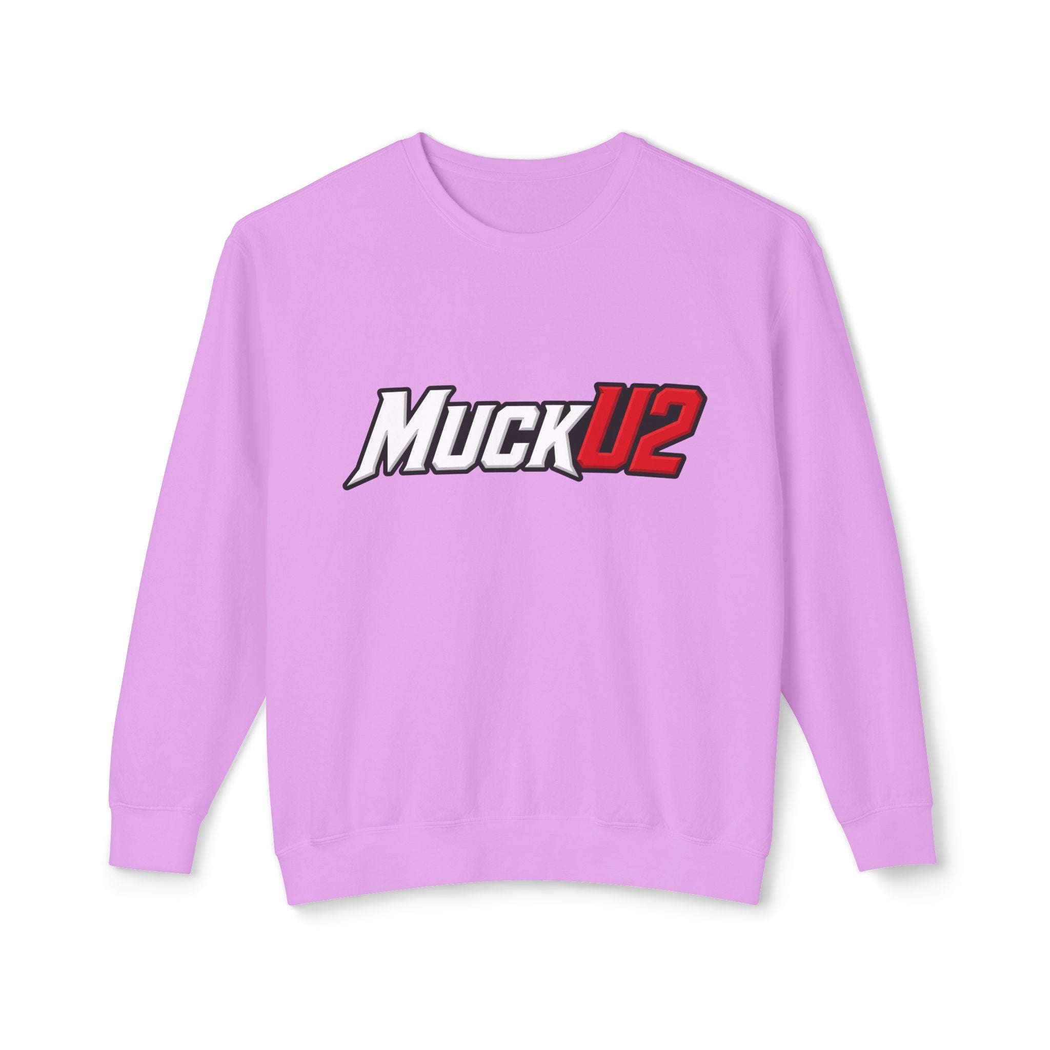 MuckU2 Poker Crewneck Sweatshirt (white/red logo/SKU 100067)