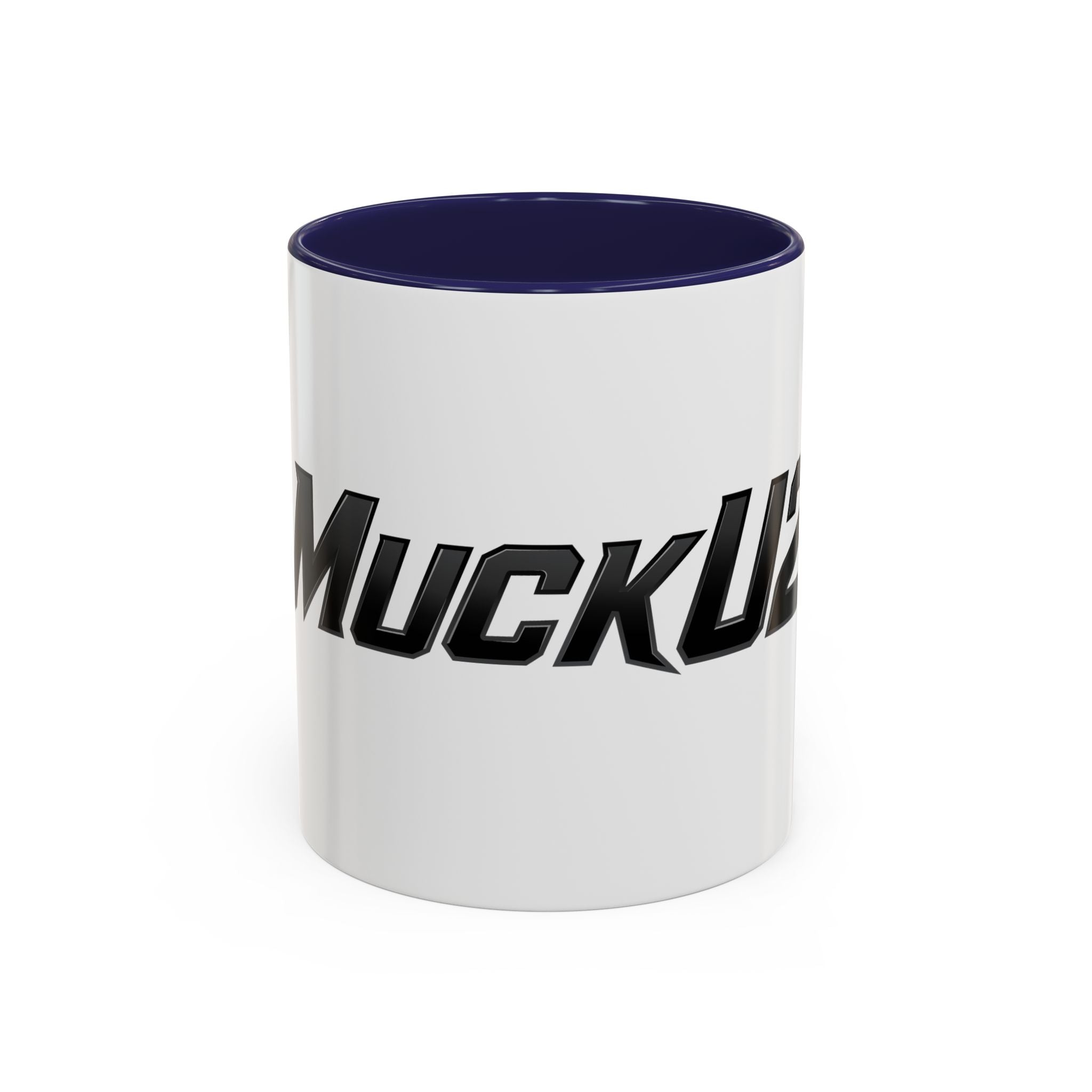 MuckU2 Classic White Mug (black logo/SKU 100045)