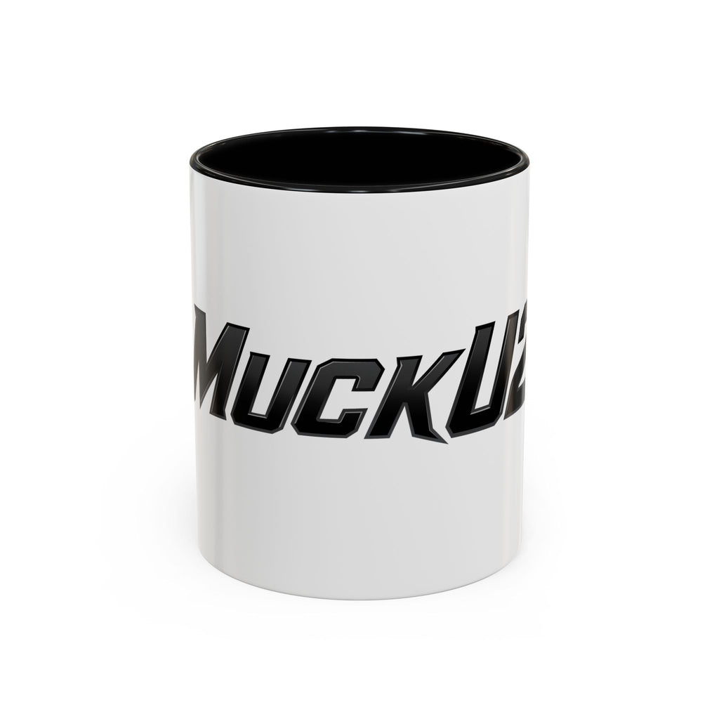 MuckU2 Classic White Mug (black logo/SKU 100045)