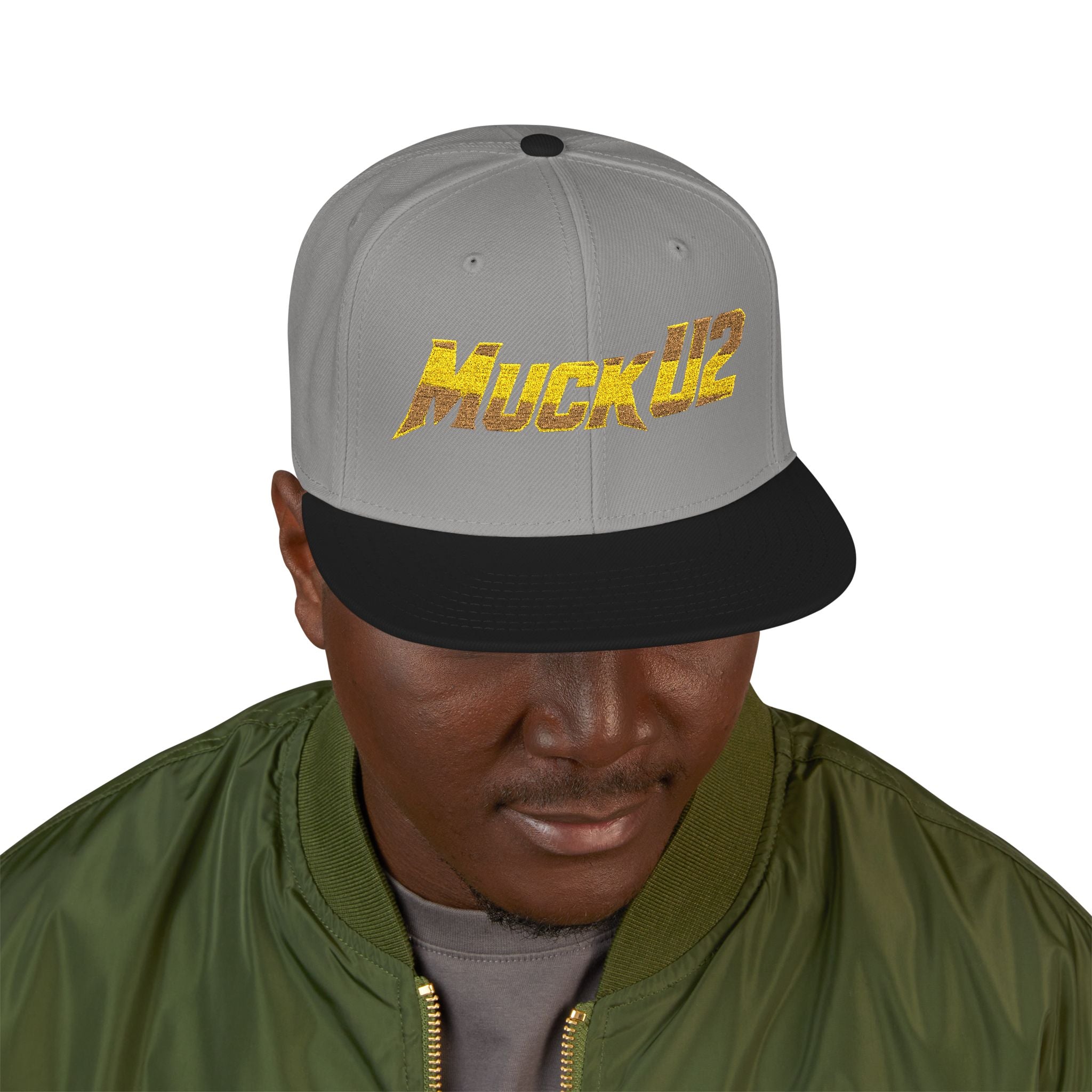 MuckU2 Snapback Poker Cap (blk/red logo SKU1004)