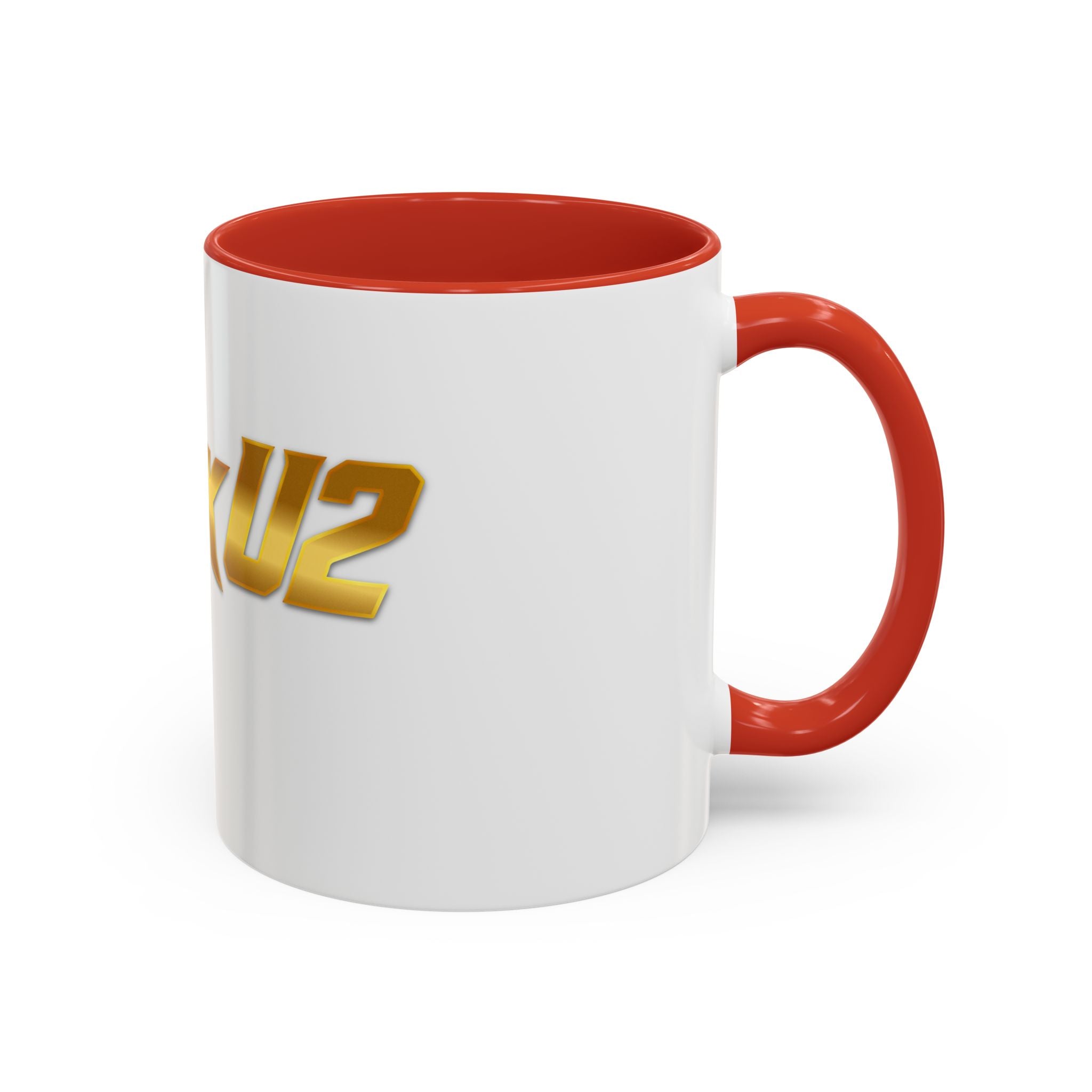 MuckU2 Classic White Mug (gold logo/SKU 100042)