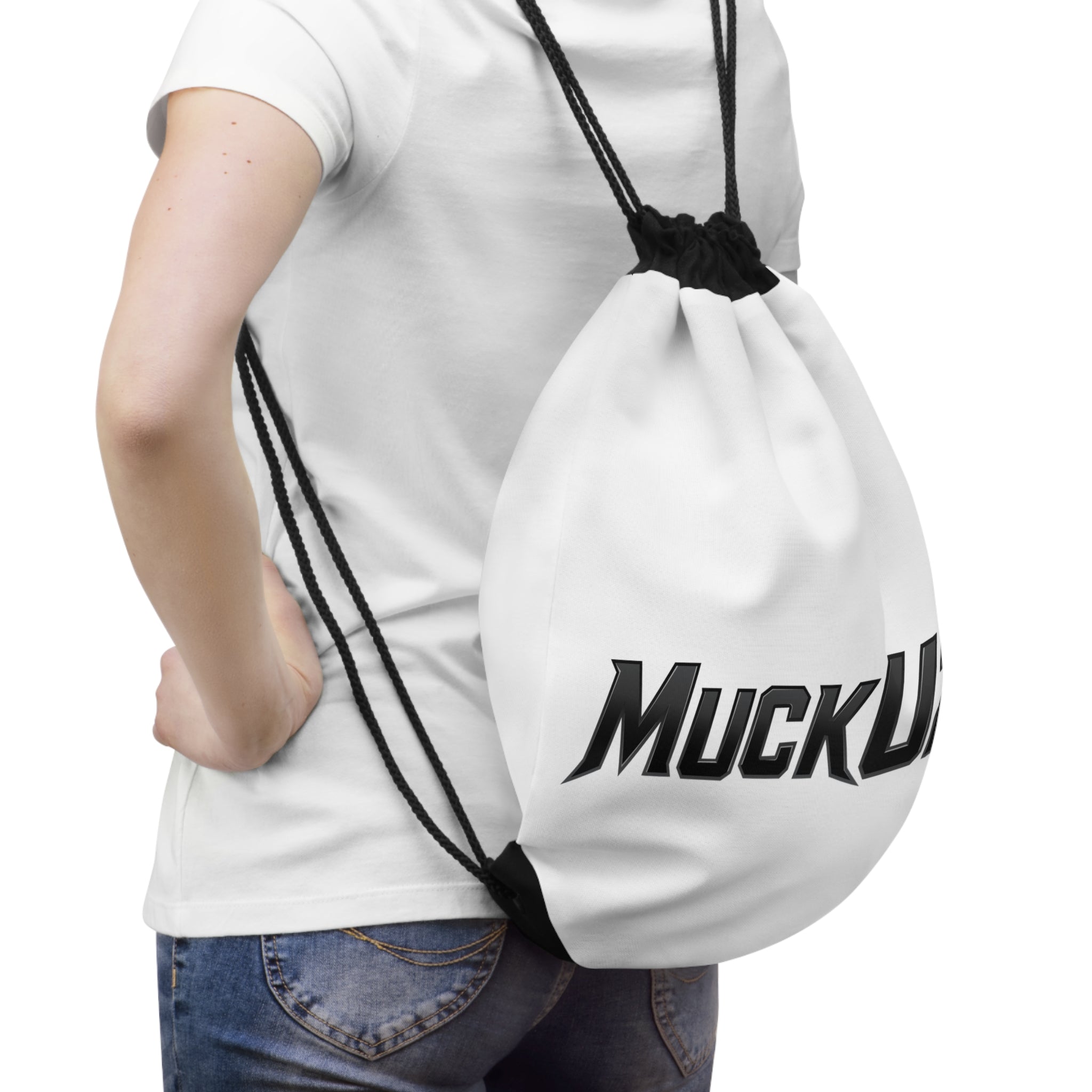 MuckU2 Poker Drawstring Bag (black logo/SKU 100087)