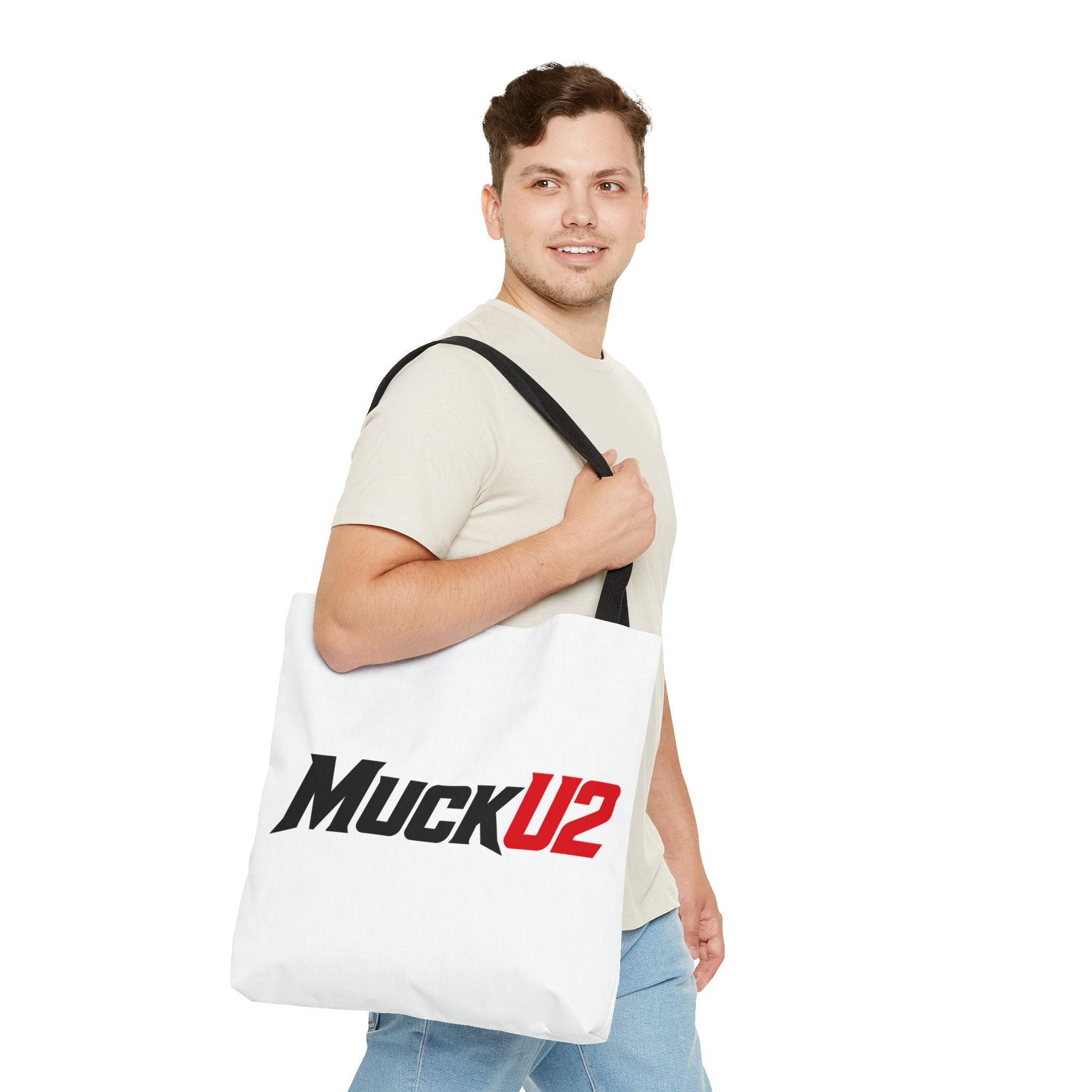 MuckU2 Bubble Canvas Poker Tote Bag (black/red logo SKU 100023)