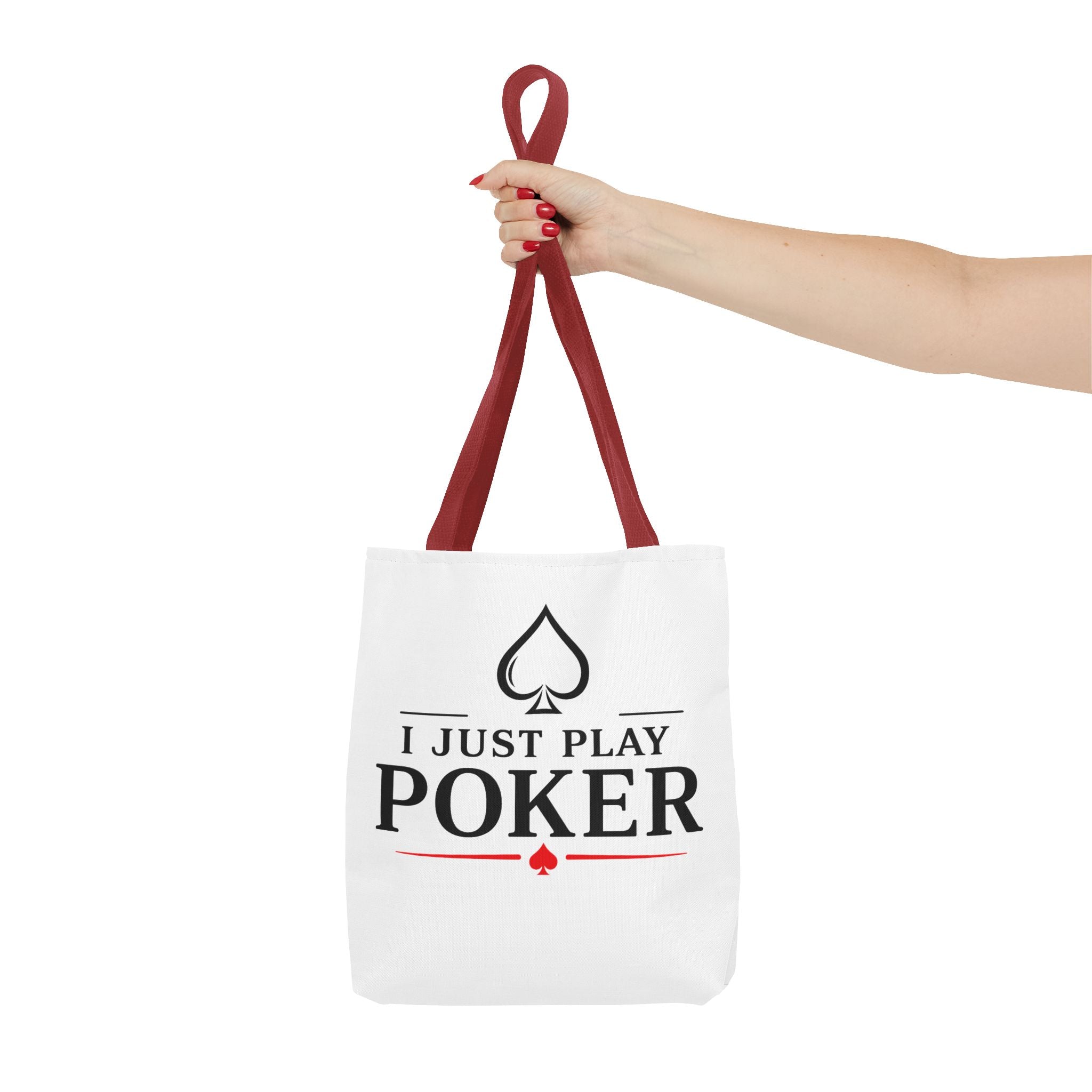 Poker Tote Bag — "I Just Play Poker" Card Player Tote
