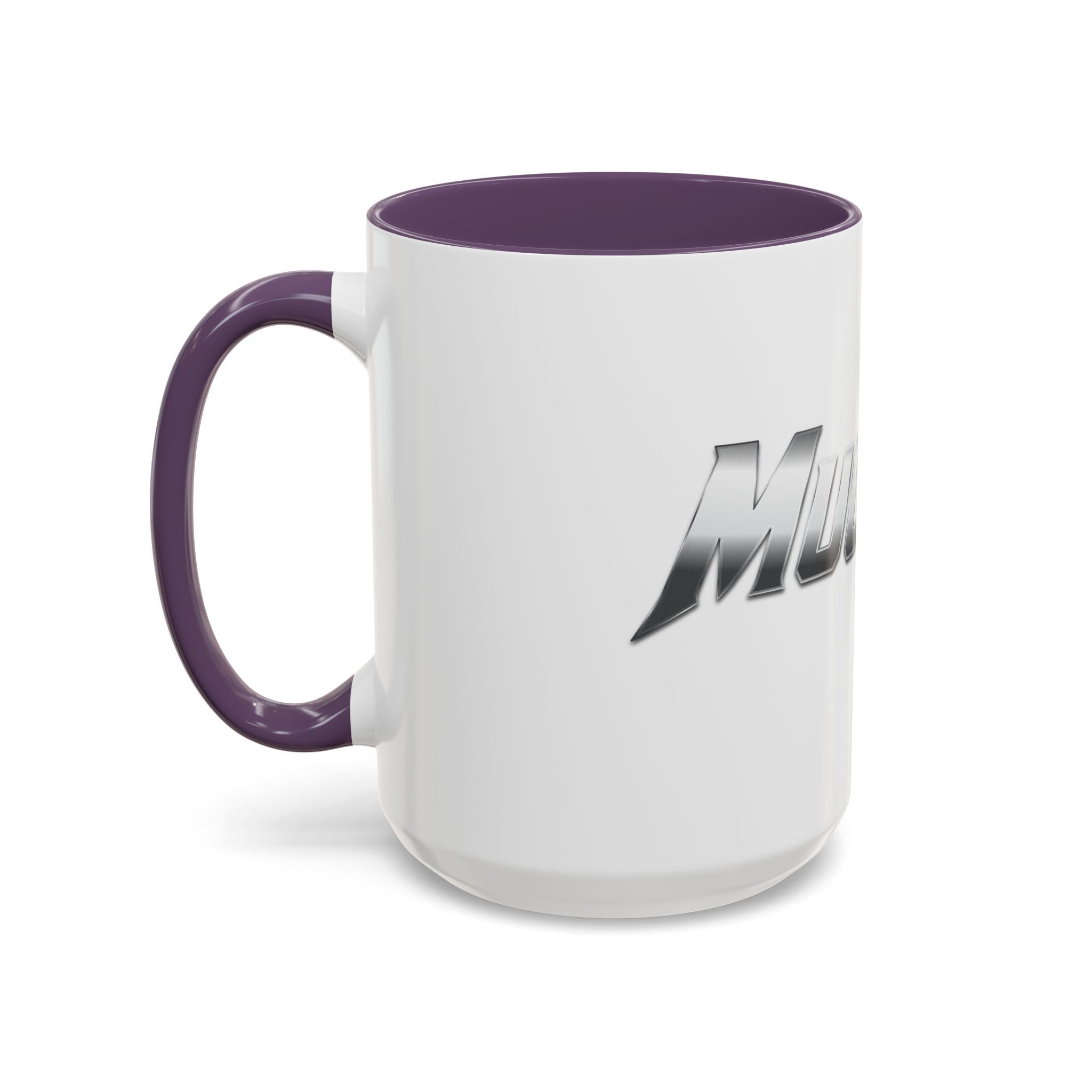 MuckU2 Classic White Mug (gradient silver/red logo/SKU 100044)