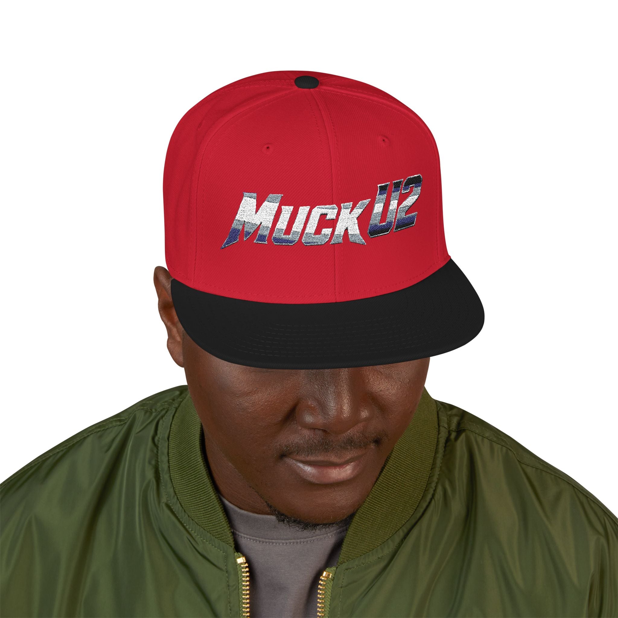MuckU2 Poker Snapback Cap (gradient silver SKU 10005)