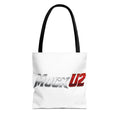 MuckU2 Bubble Canvas Poker Tote Bag (gradient silver/red logo SKU 100021)