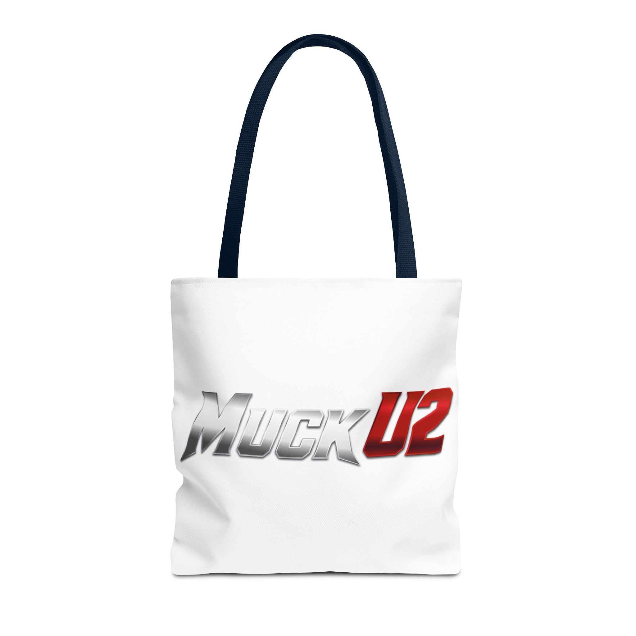 MuckU2 Bubble Canvas Poker Tote Bag (gradient silver/red logo SKU 100021)