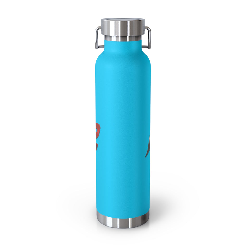 MuckU2 Insulated Water Bottle (gradient silver/red logo SKU 100013)