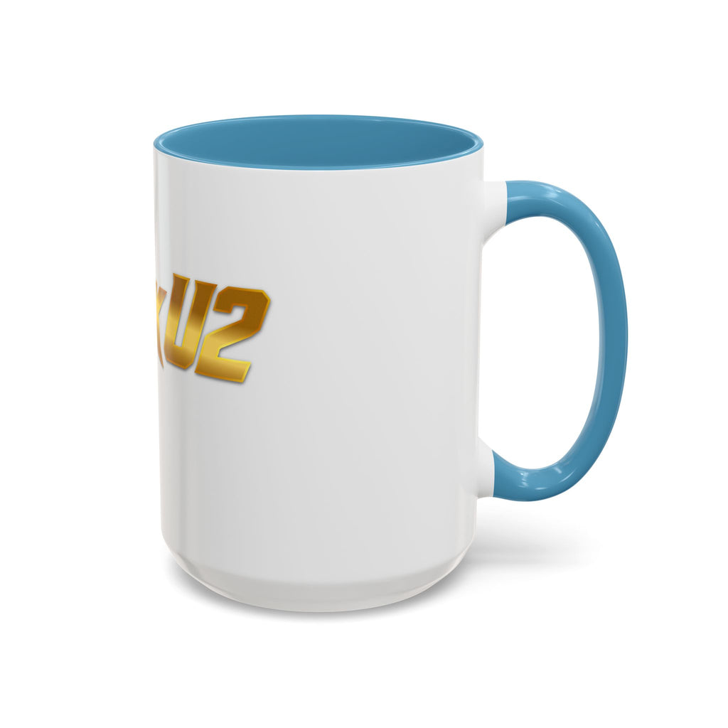 MuckU2 Classic White Mug (gold logo/SKU 100042)