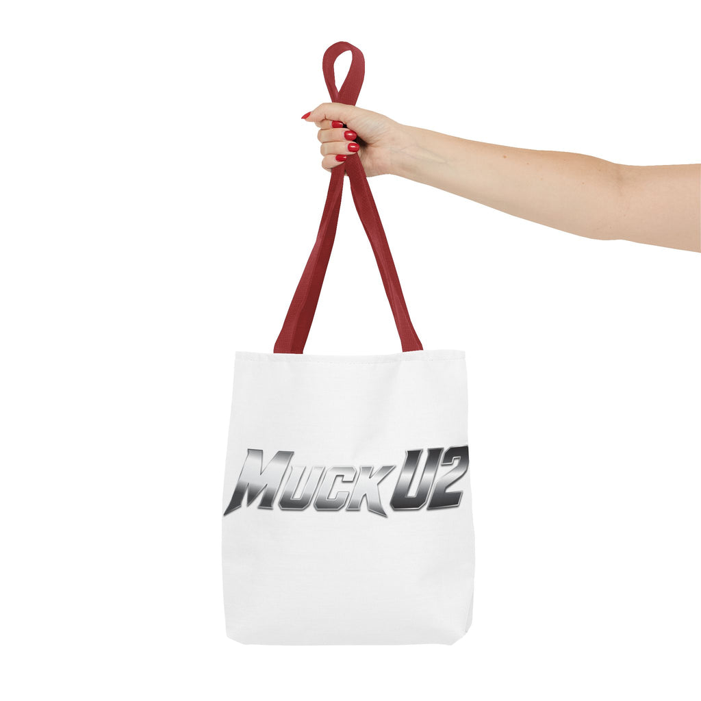MuckU2 Bubble Canvas Poker Tote Bag (gradient silver logo SKU 100022)