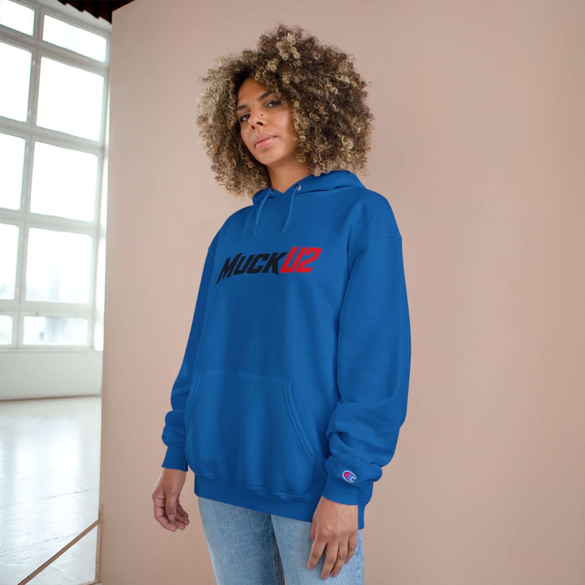 MuckU2 Poker Hoodie (black/red logo/SKU 100053)