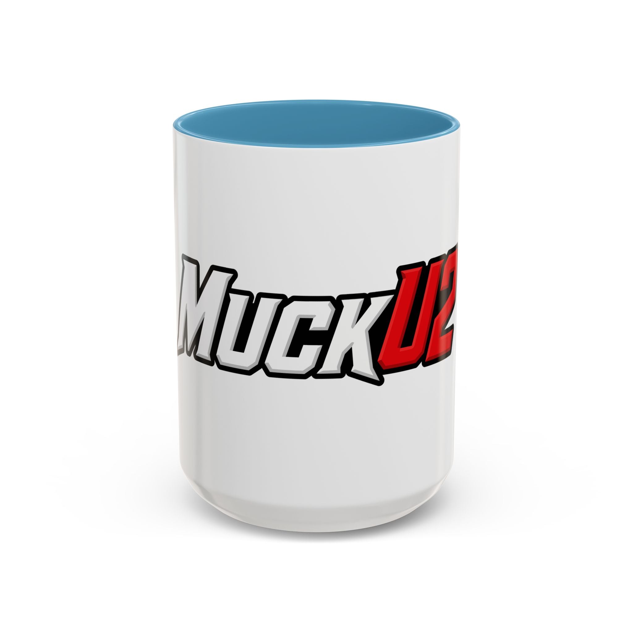 MuckU2 Classic White Mug (white/red logo/SKU 100047)
