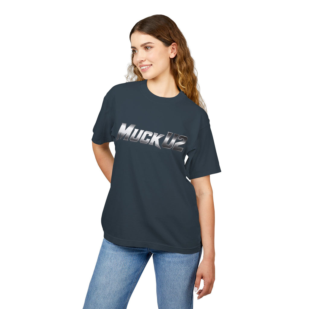 MuckU2 High Quality Poker Tee (gradient silver/black logo/SKU 100056)