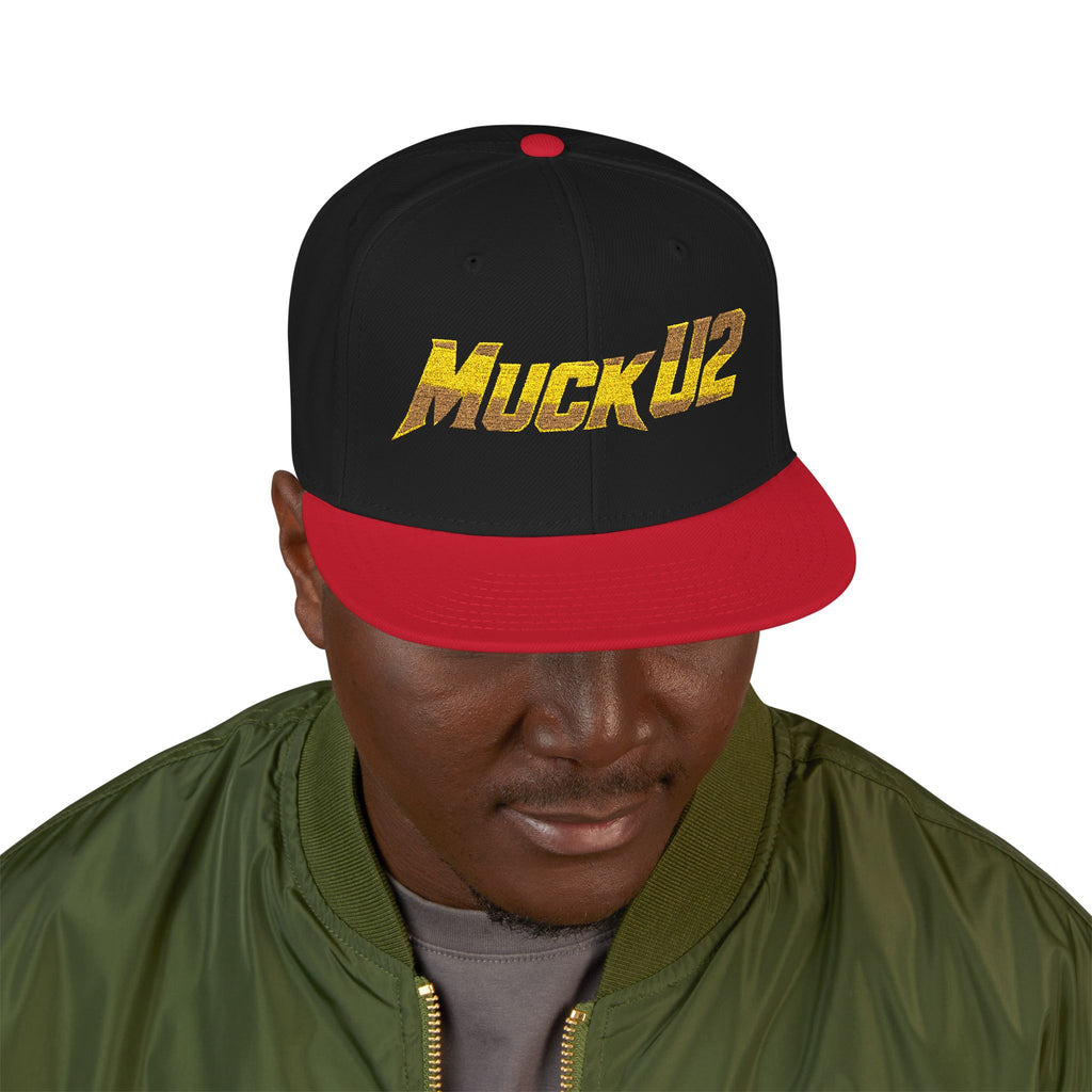 MuckU2 Snapback Poker Cap (blk/red logo SKU1004)