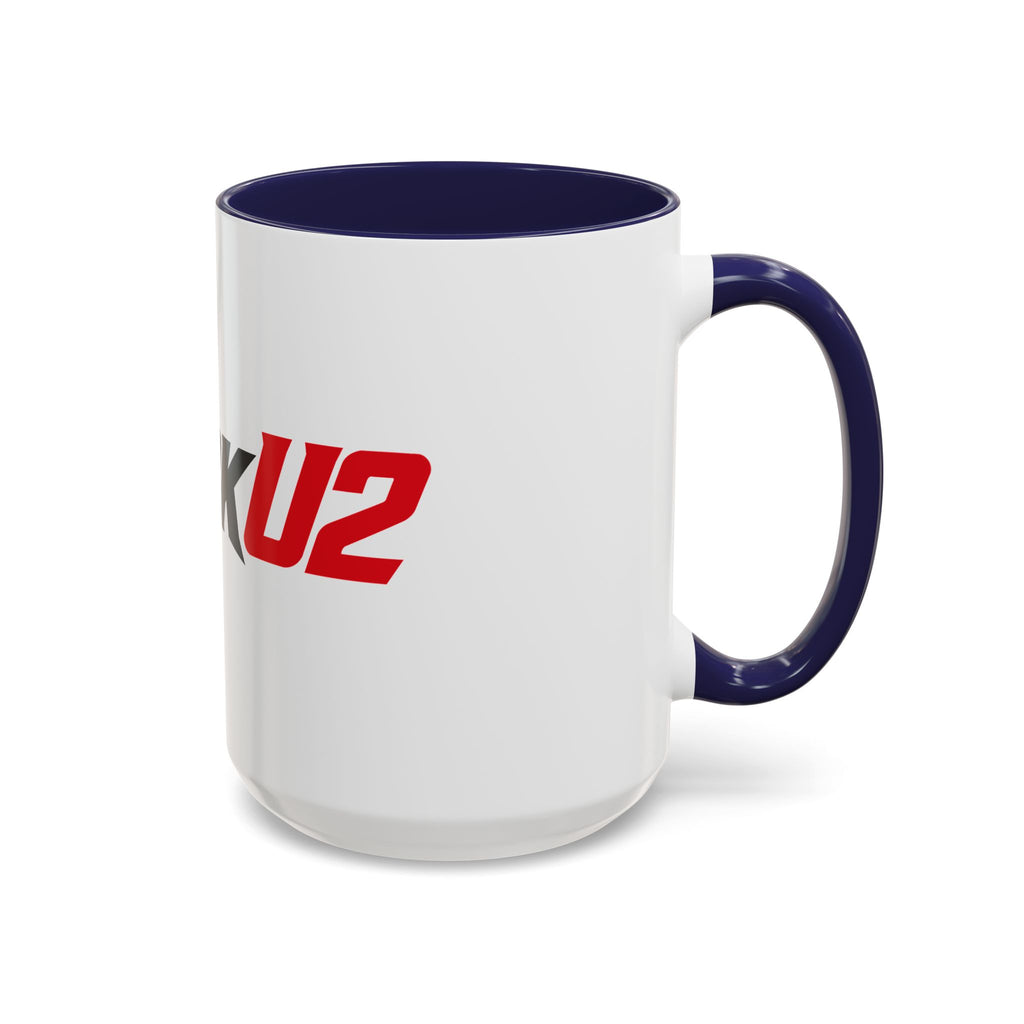 MuckU2 Classic White Mug (black/red logo/SKU 100046)