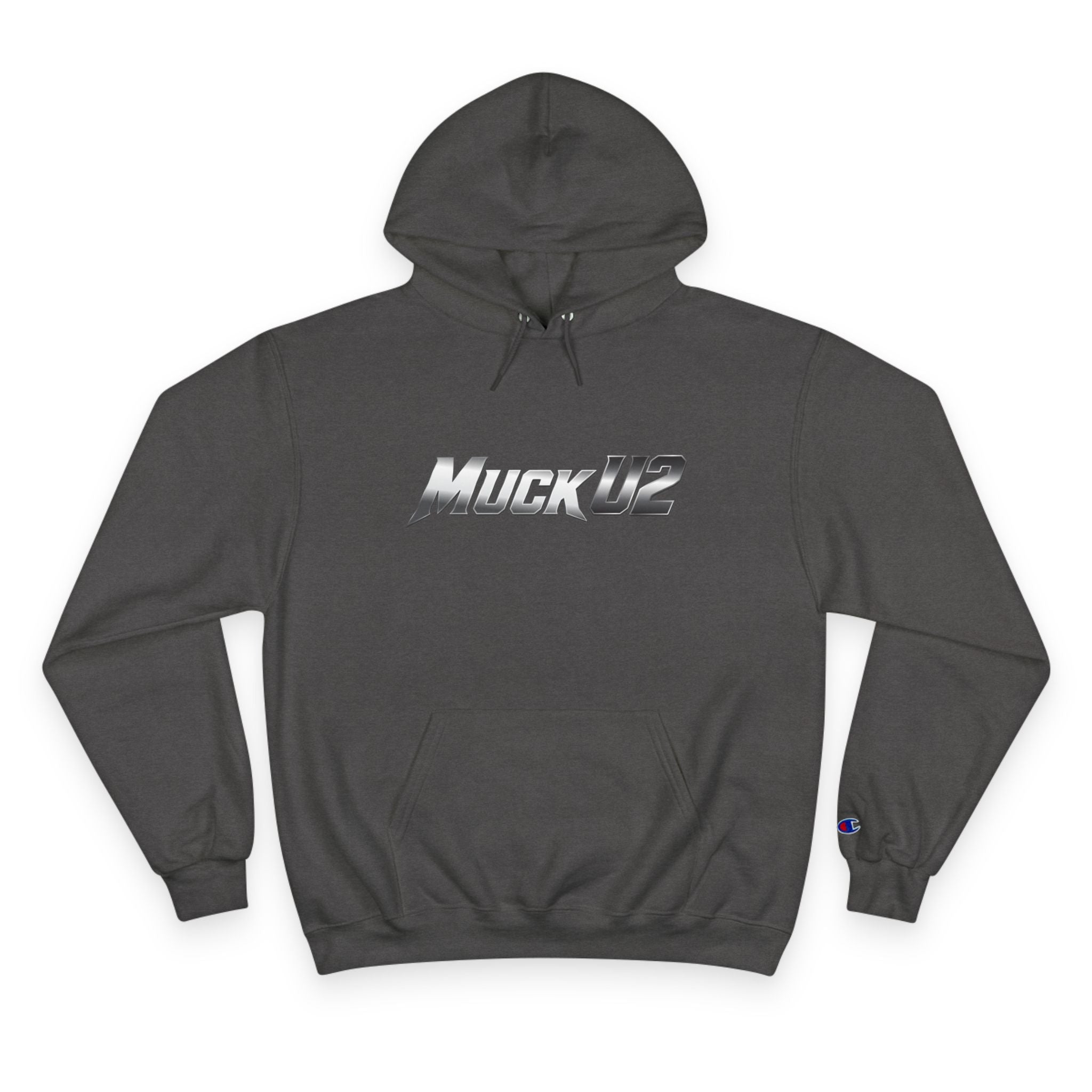 MuckU2 Poker Hoodie (gradient silver/black logo/SKU 100049)