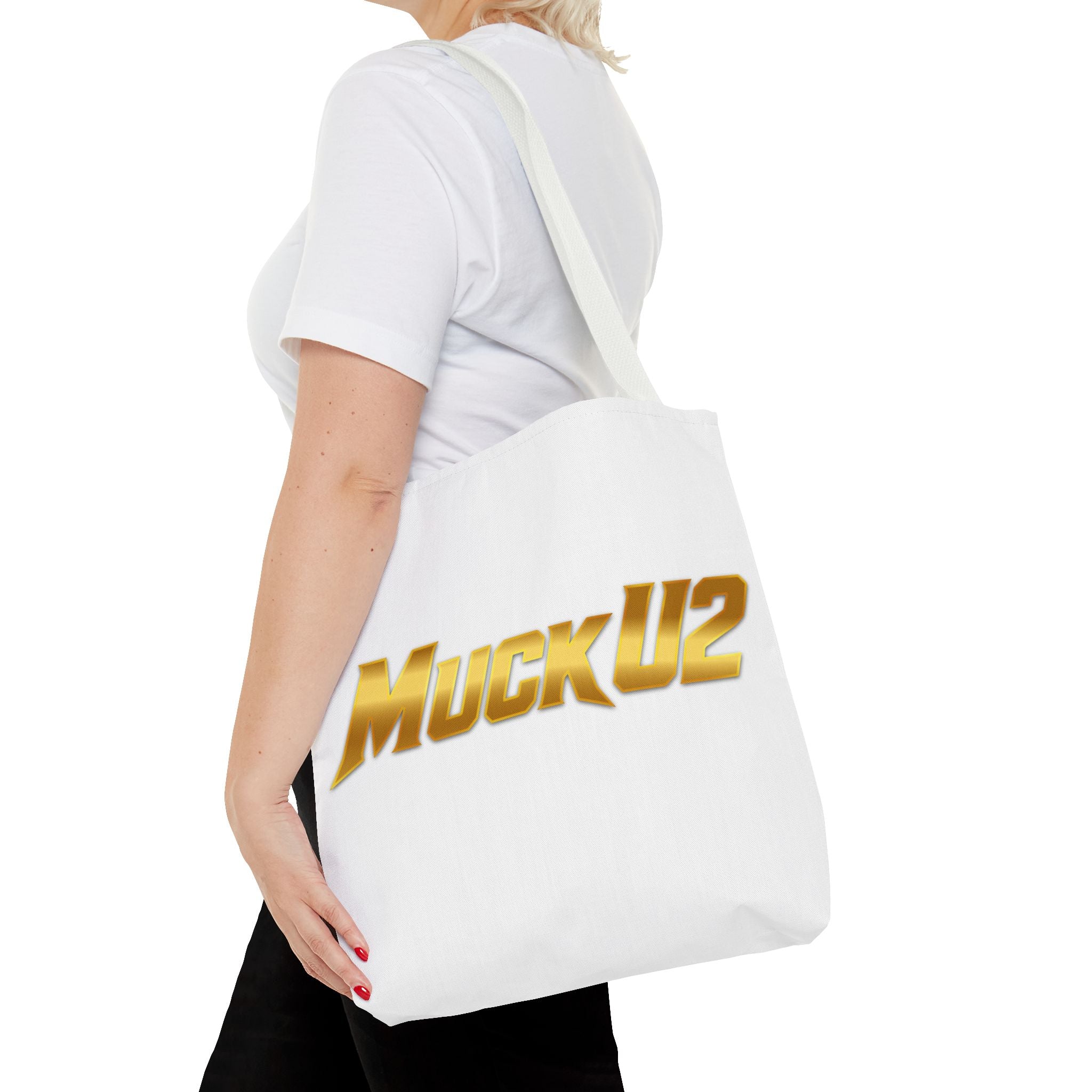 MuckU2 Bubble Canvas Poker Tote Bag (gold logo SKU 100020)