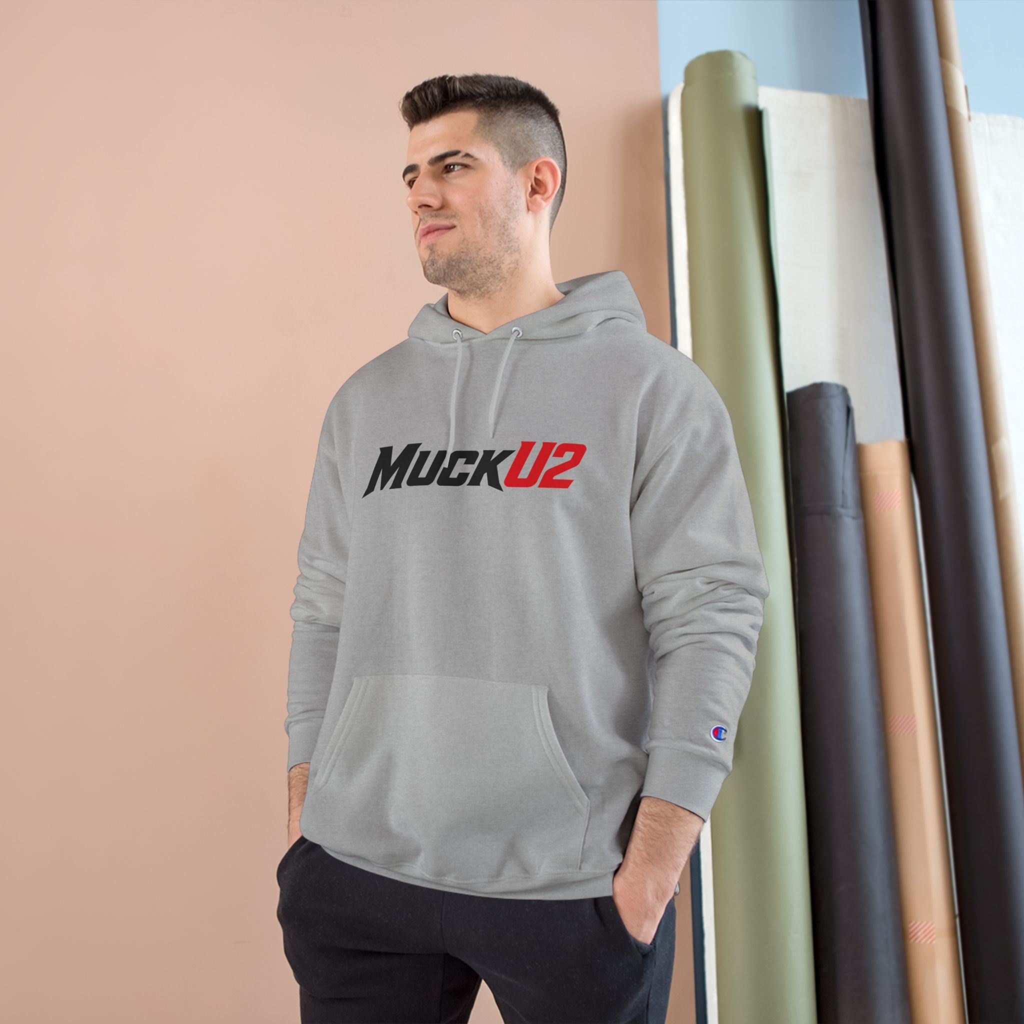 MuckU2 Poker Hoodie (black/red logo/SKU 100053)