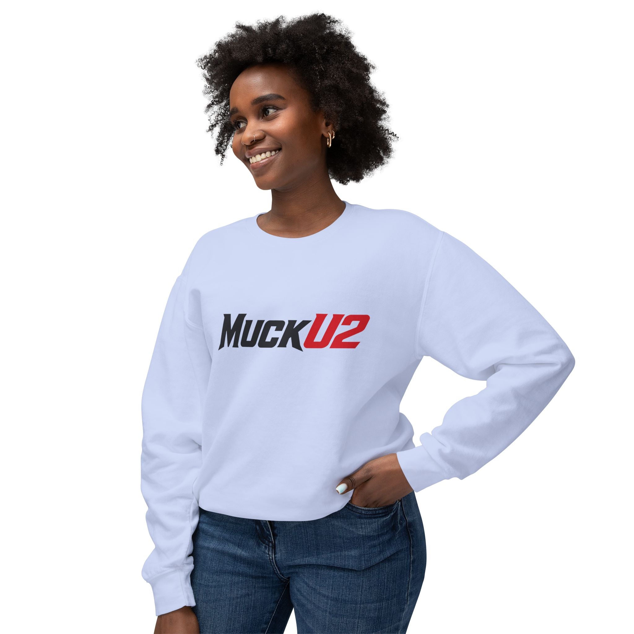 MuckU2 Poker Crewneck Sweatshirt (black/red logo/SKU 100066)