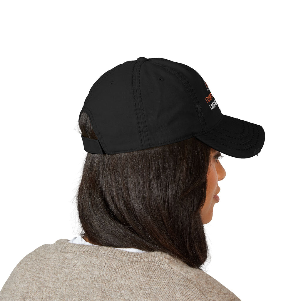 Poker Dad Hat - Distressed Embroidered "I Don't Gamble I Just Play Poker" Cap