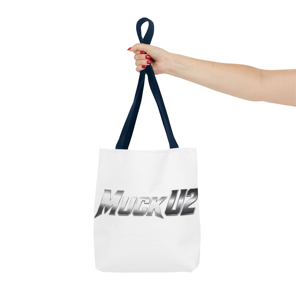 MuckU2 Bubble Canvas Poker Tote Bag (gradient silver logo SKU 100022)