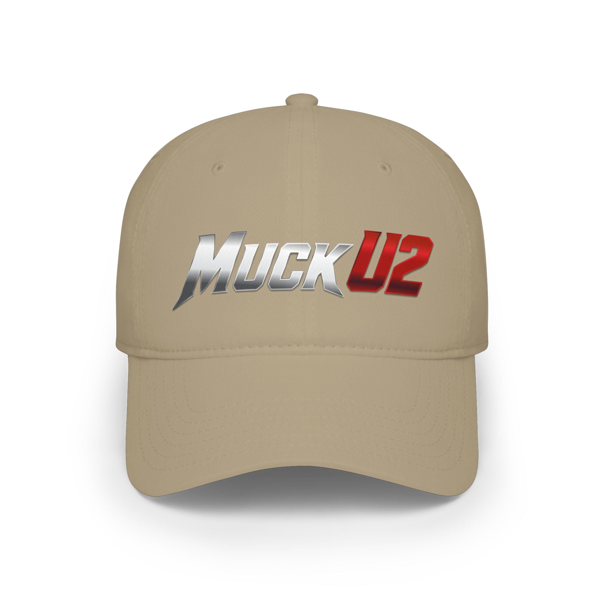 MuckU2 Poker Cap (gradient silver/red logo/SKU 100072)