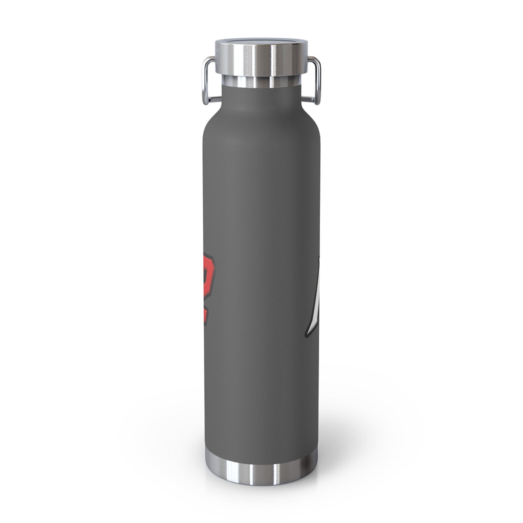 MuckU2 Insulated Water Bottle (white/red outlined logo SKU 100012)