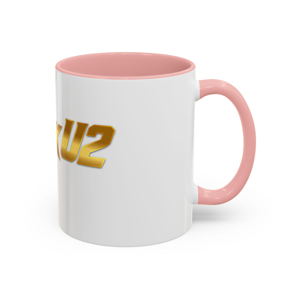 MuckU2 Classic White Mug (gold logo/SKU 100042)