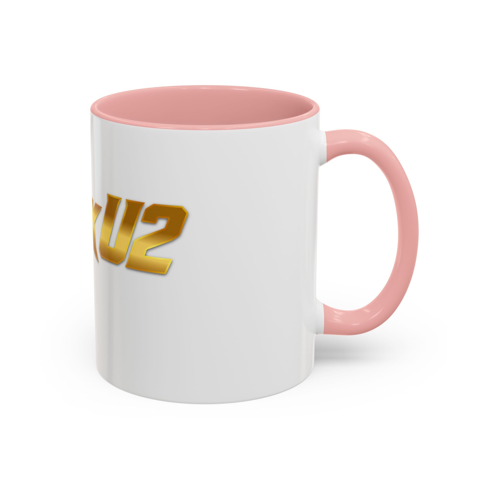 MuckU2 Classic White Mug (gold logo/SKU 100042)