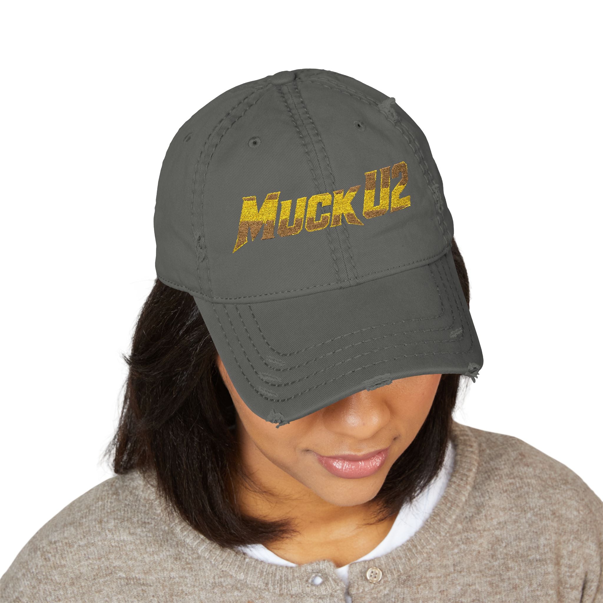 MuckU2 Poker Trucker Cap (gold logo/SKU 100077)