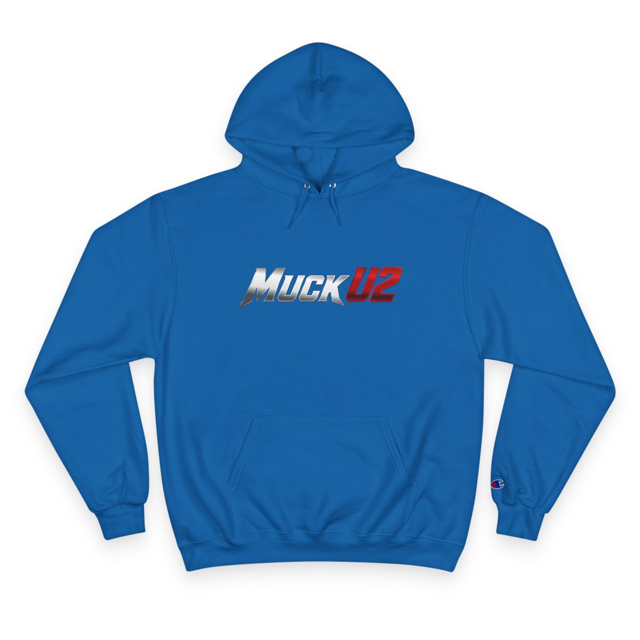 MuckU2 Poker Hoodie (gradient silver/red logo/SKU 100050)