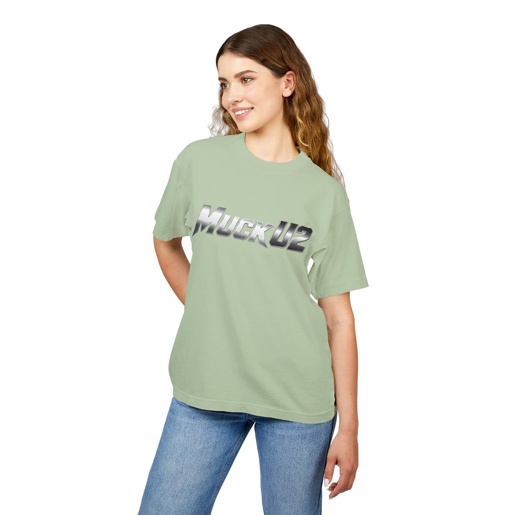 MuckU2 High Quality Poker Tee (gradient silver/black logo/SKU 100056)