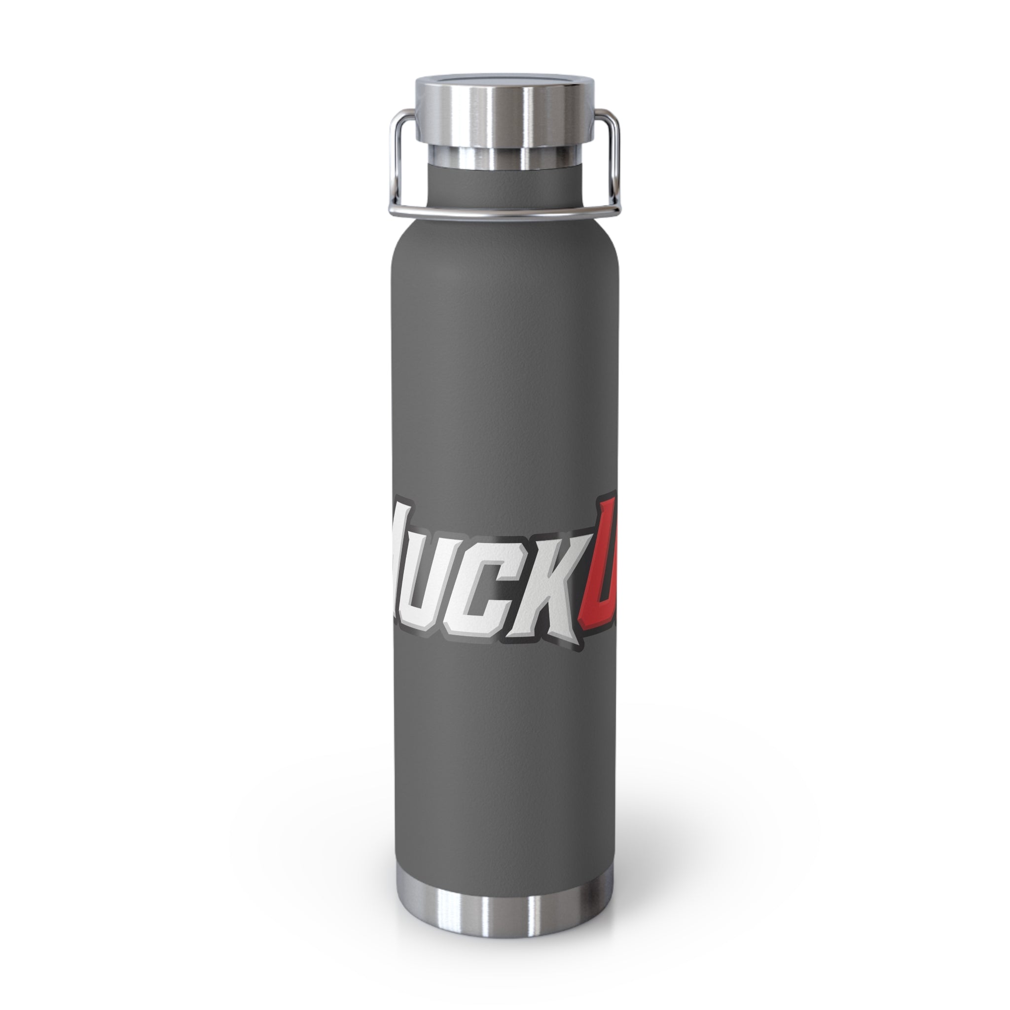 MuckU2 Insulated Water Bottle (white/red outlined logo SKU 100012)