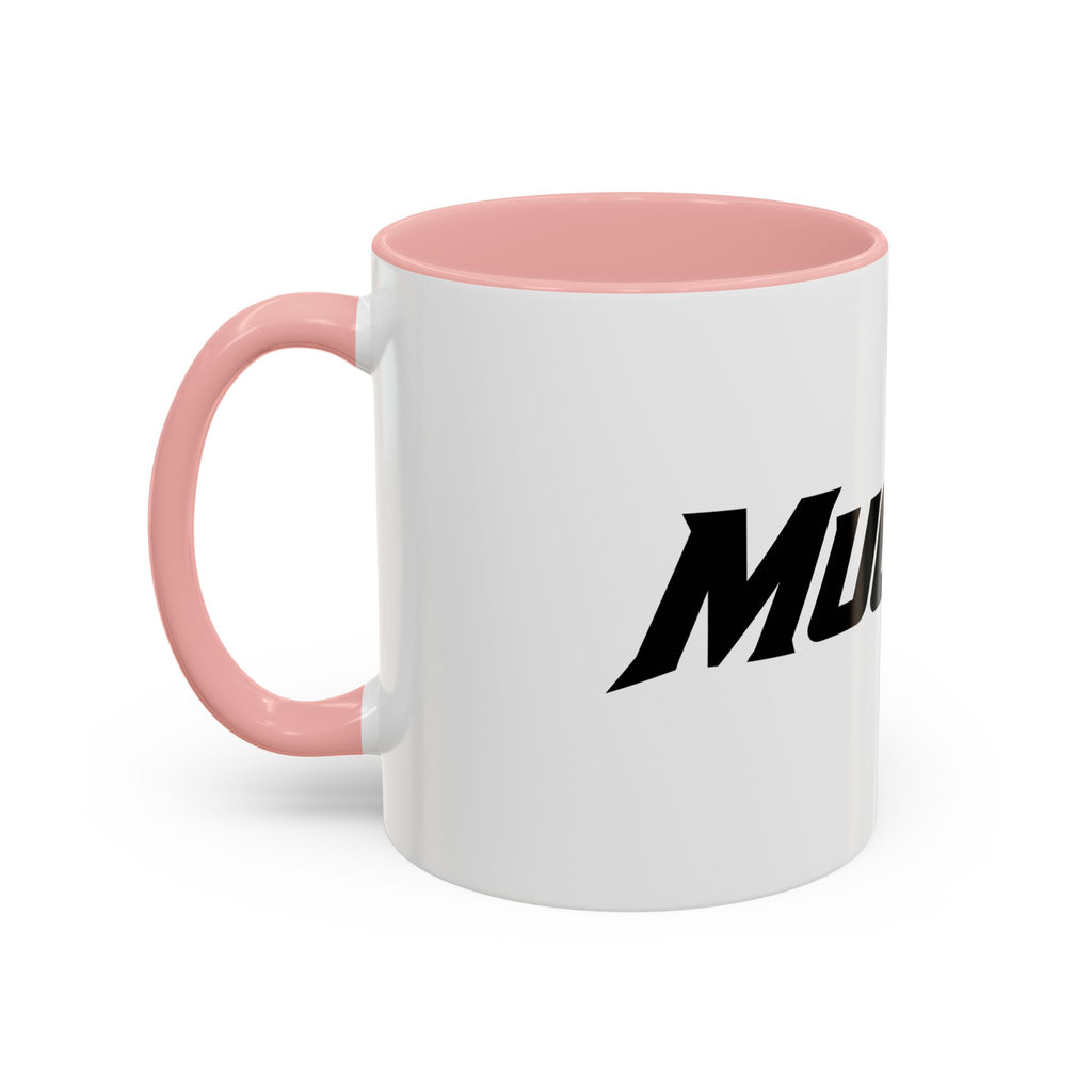 MuckU2 Classic White Mug (black/red logo/SKU 100046)
