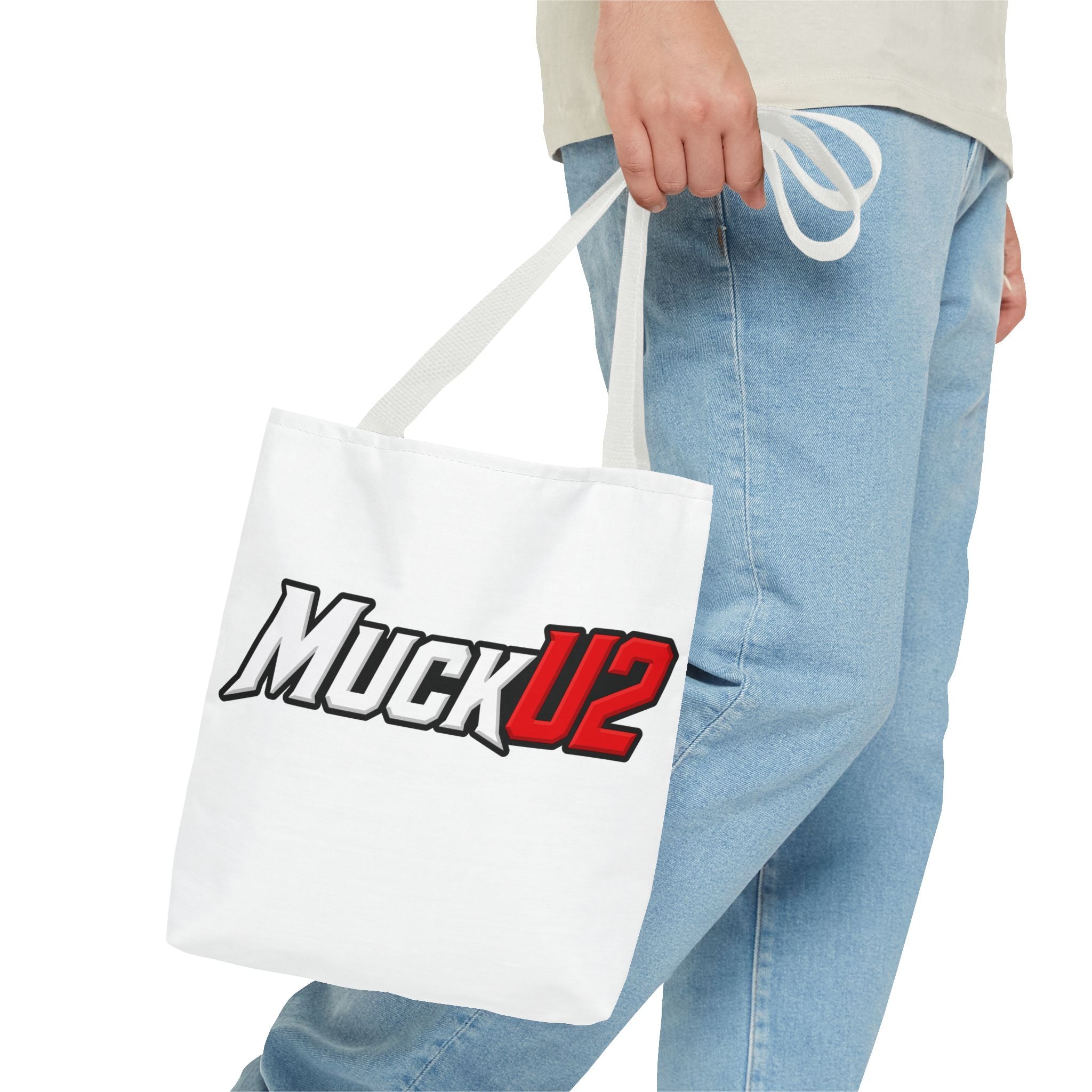 MuckU2 Bubble Canvas Poker Tote Bag (red/white logo SKU 100024)