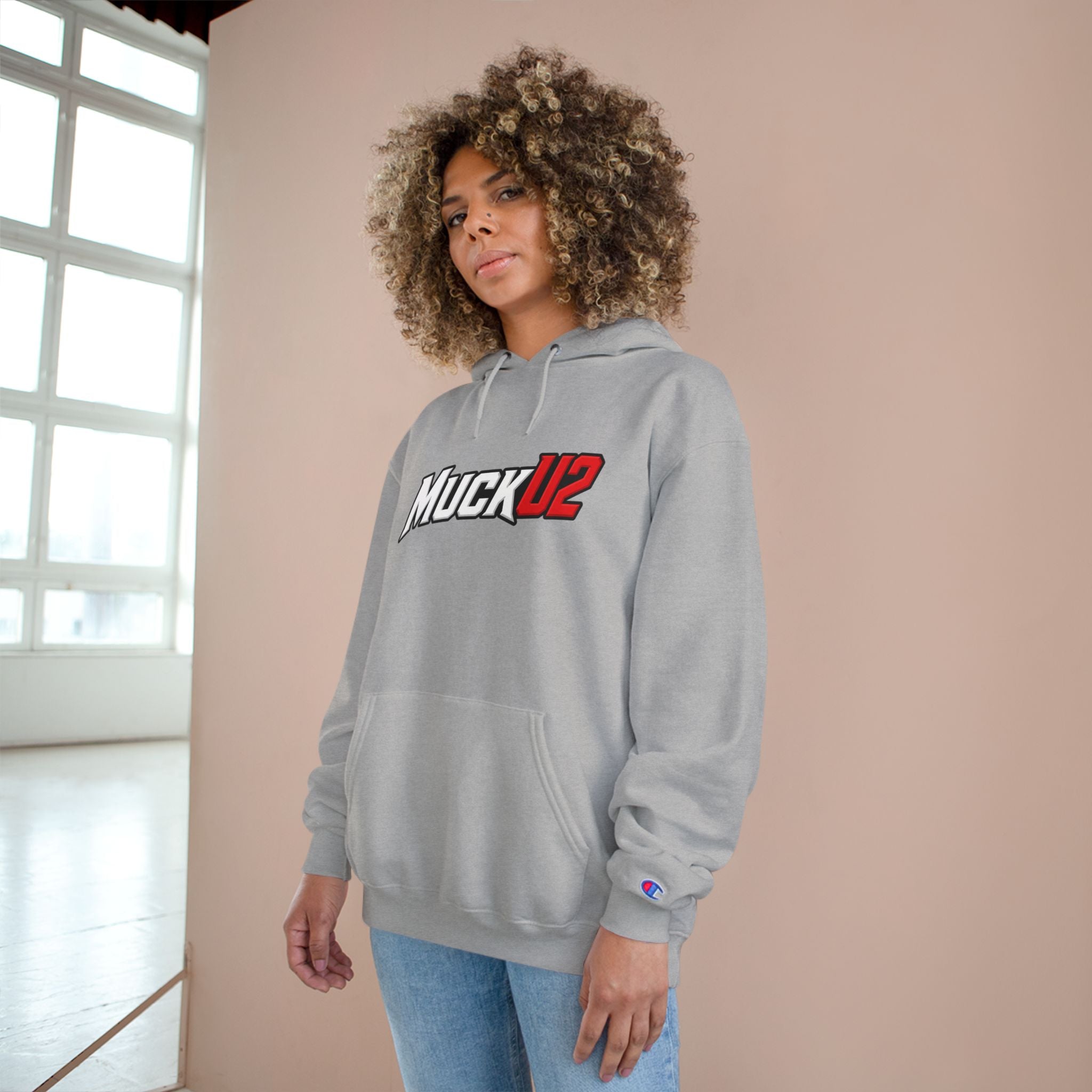MuckU2 Poker Hoodie (white/red logo/SKU 100051)