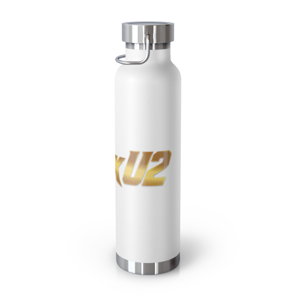 MuckU2 Insulated Water Bottle (gold logo/SKU 100010)