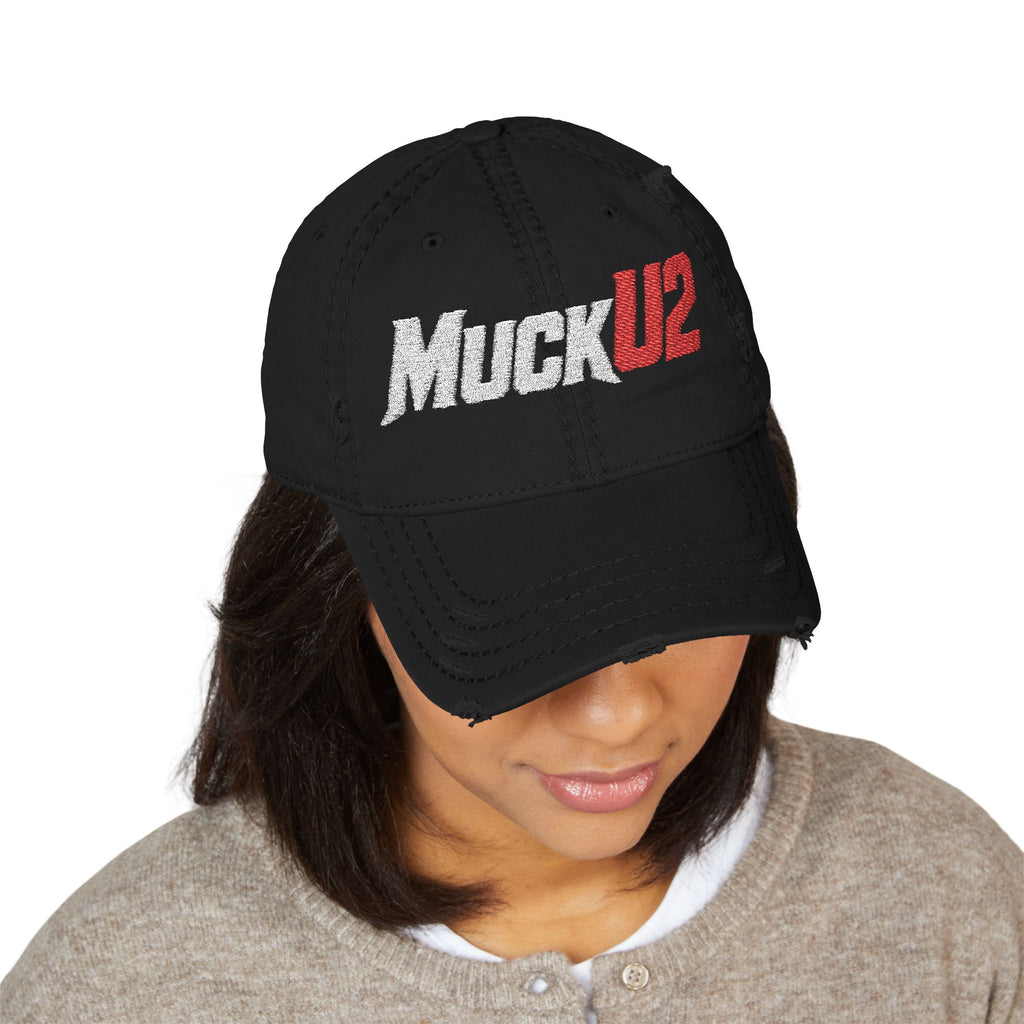 MuckU2 Poker Trucker Cap (embroider white/red logo/SKU 100083)