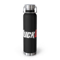 MuckU2 Insulated Water Bottle (white/red outlined logo SKU 100012)