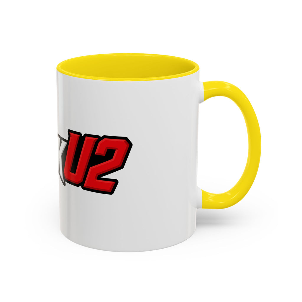 MuckU2 Classic White Mug (white/red logo/SKU 100047)