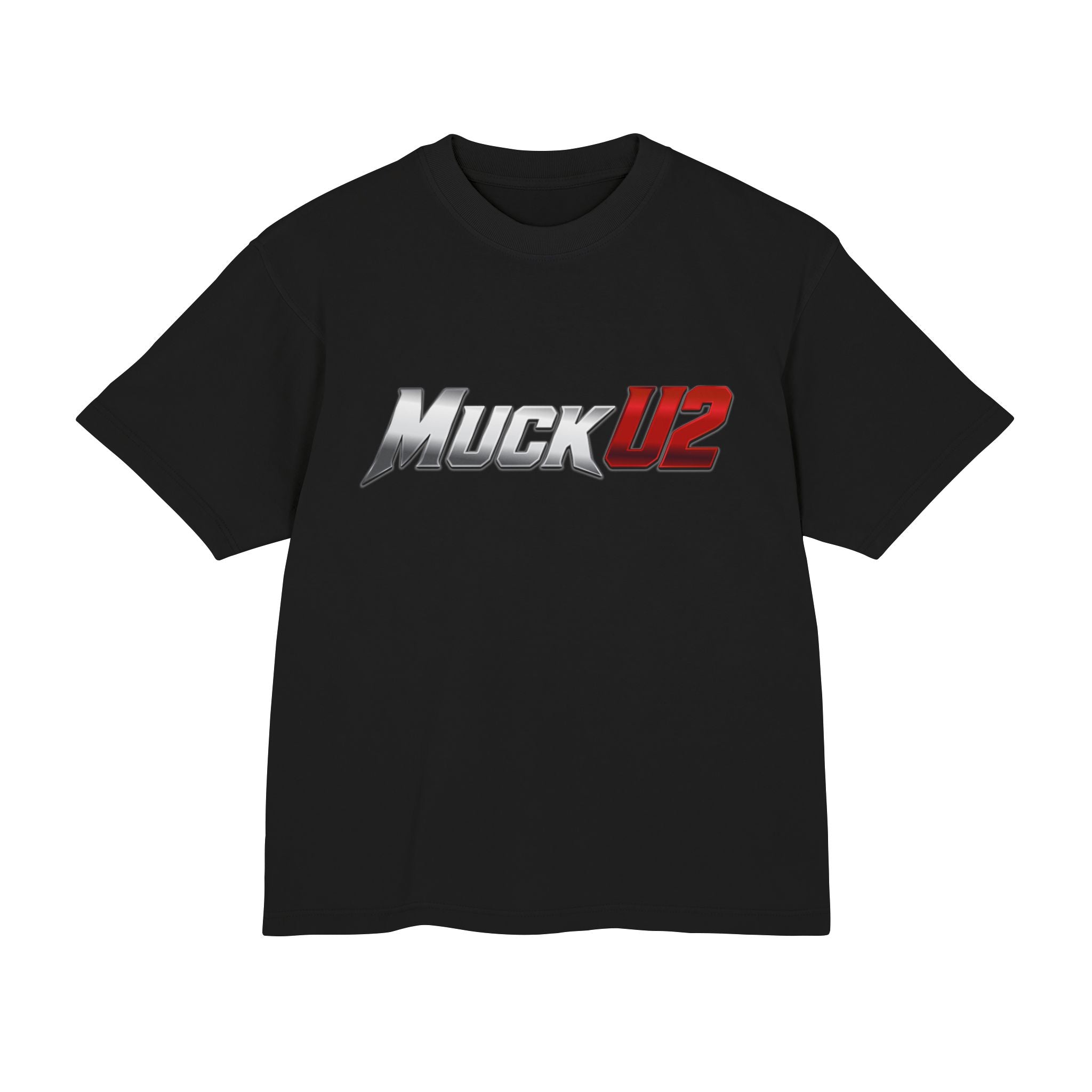 MuckU2 High Quality Poker Tee (gradient silver/red logo/SKU 100057)