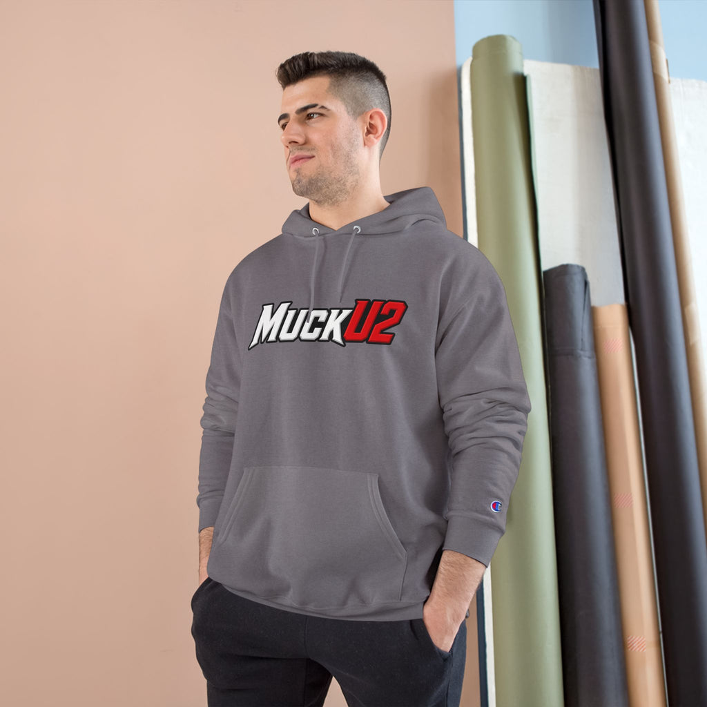 MuckU2 Poker Hoodie (white/red logo/SKU 100051)